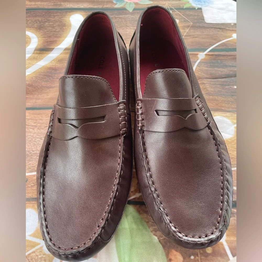 Cole Haan Brown Leather Penny Loafers